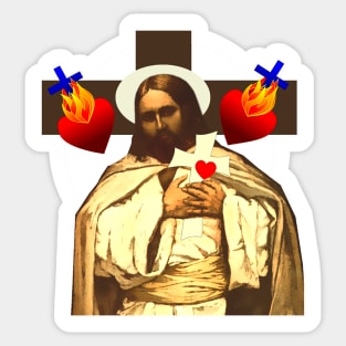 Holy heart of the cross of Jesus Christ Sticker